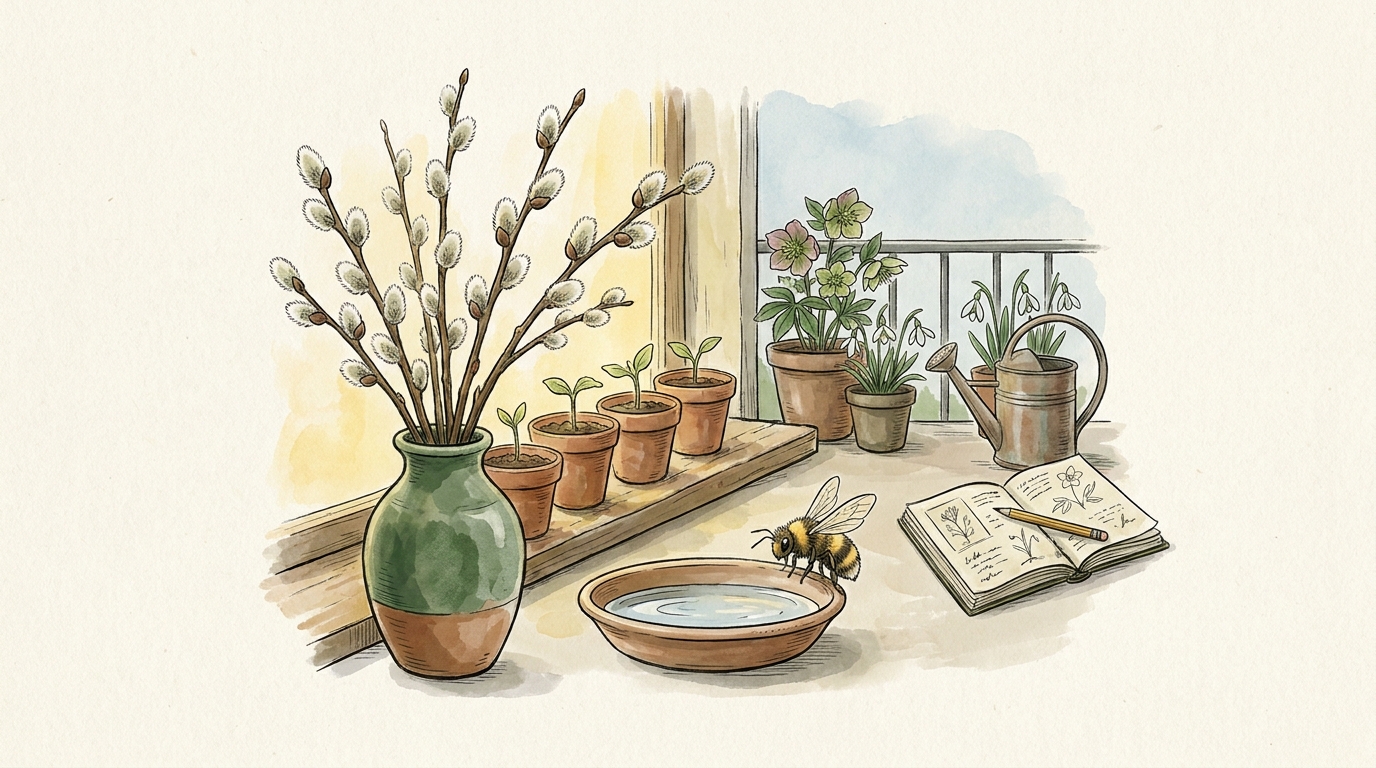 Stimmungsbild Februar — Balkon im Jahresverlauf.